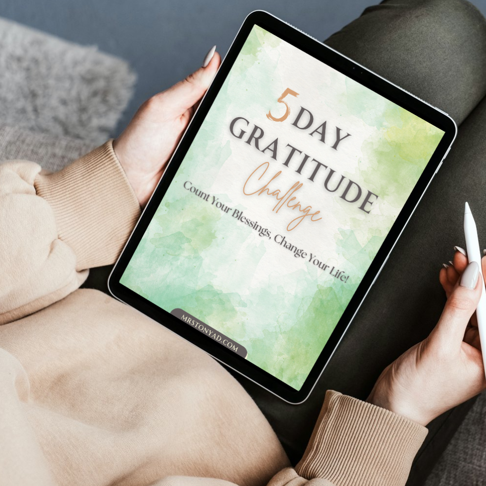 5 Day Gratitude Challenge: Gratitude Workbook PDF Digital Download
