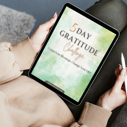 5 Day Gratitude Challenge: Gratitude Workbook PDF Digital Download