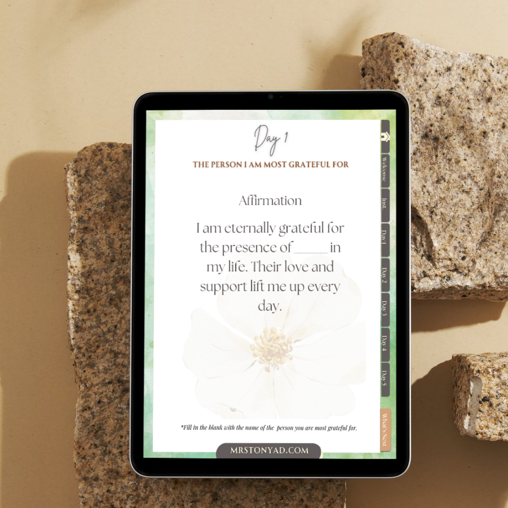 5 Day Gratitude Challenge: Gratitude Workbook PDF Digital Download