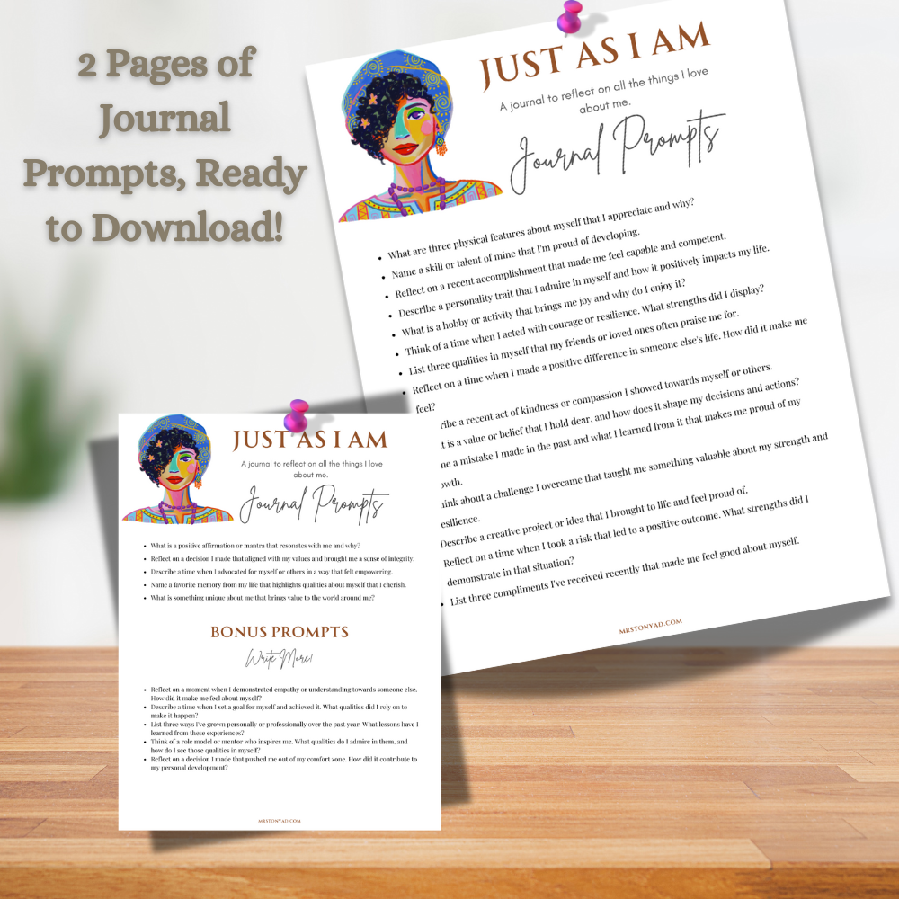 Just as I Am, Self Love Reflection Journal