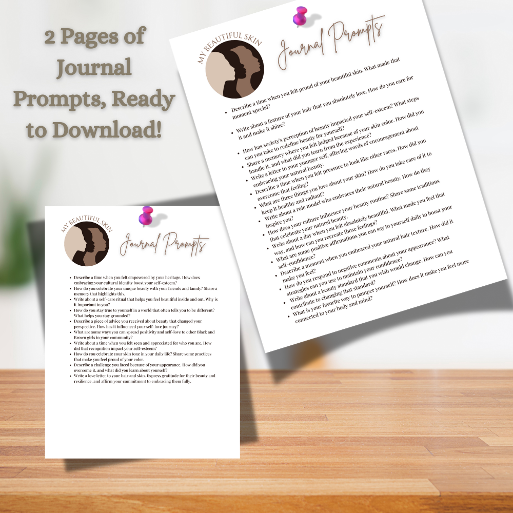 My Beautiful Skin, Self Love Journal for Black and Brown Girls